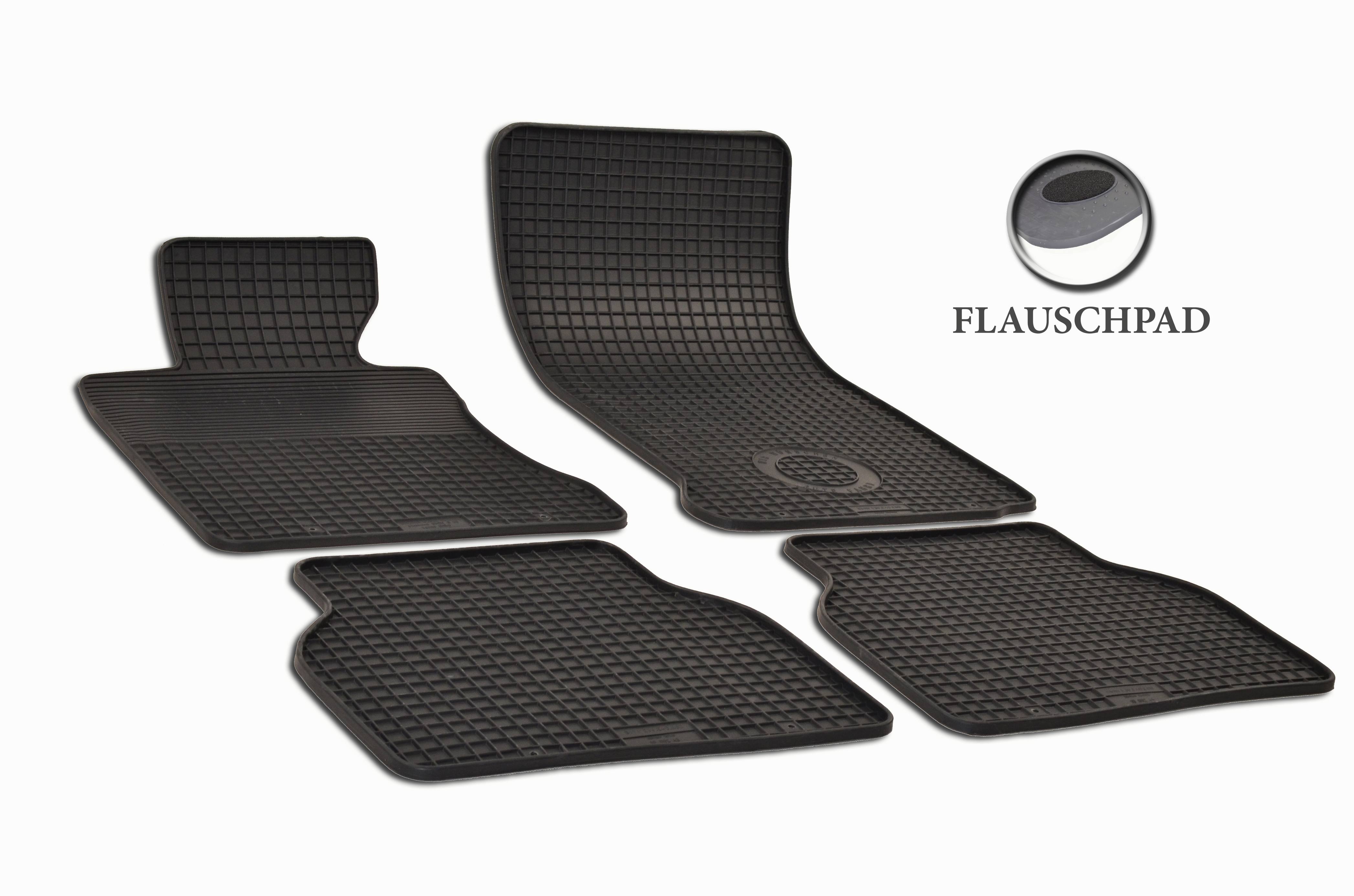 Floor Mat Set - Front and Rear (All-Weather) (Black)